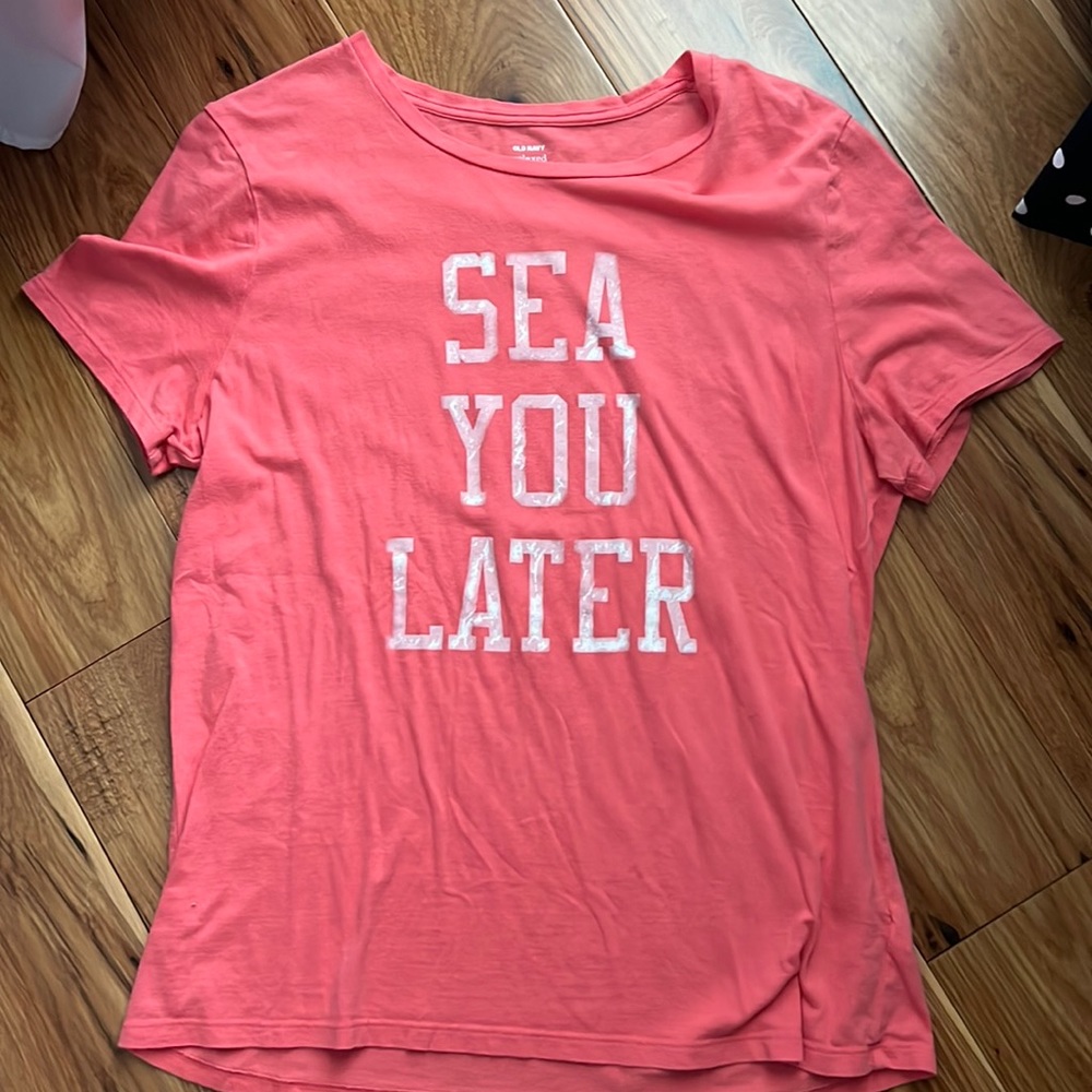 Old Navy Pink Shirt “Sea You Later”